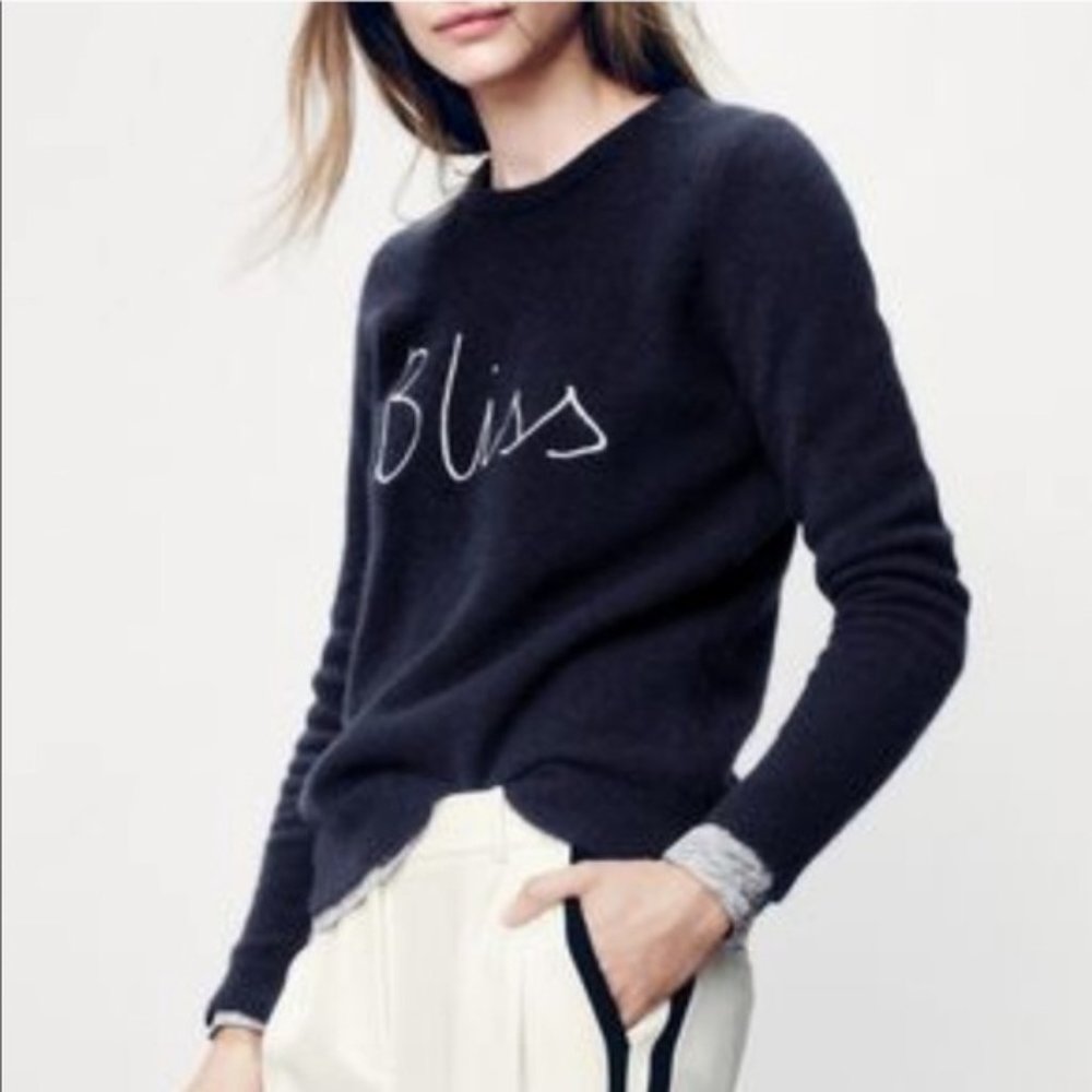 J crew navy bliss sweater